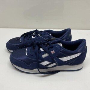 New Reebok Women's Classic Blue Lace-Up Low Top Round Toe Sneaker Shoes Sz 6.5